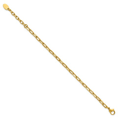 Chisel Stainless Steel Polished Yellow IP-plated 6.5 inch Plus a 1.5 inch Extension Paperclip Chain Link Bracelet SRB3248-6.5