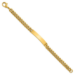 Chisel Stainless Steel Polished Yellow IP-plated Curb Link 8mm 8.5 inch ID Bracelet SRB3286-8.5