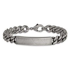 Chisel Stainless Steel Antiqued and Brushed 10mm 8.5 inch ID Bracelet SRB3288-8.5