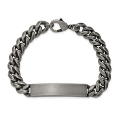 Chisel Stainless Steel Antiqued and Brushed 10mm 8.5 inch ID Bracelet SRB3288-8.5