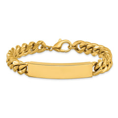 Chisel Stainless Steel Polished 10mm Yellow IP-plated 8.5 inch ID Bracelet SRB3289-8.5