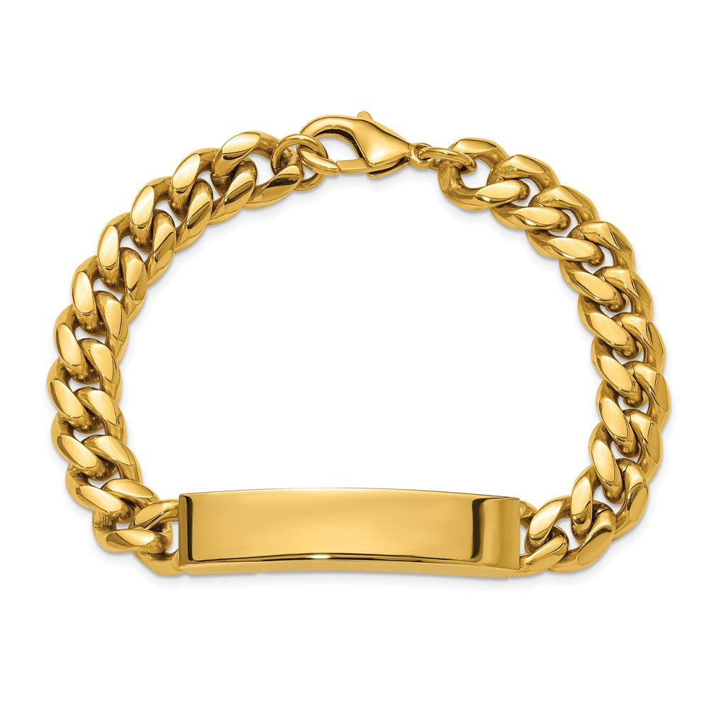 Chisel Stainless Steel Polished 10mm Yellow IP-plated 8.5 inch ID Bracelet SRB3289-8.5