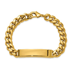 Chisel Stainless Steel Polished 10mm Yellow IP-plated 8.5 inch ID Bracelet SRB3289-8.5