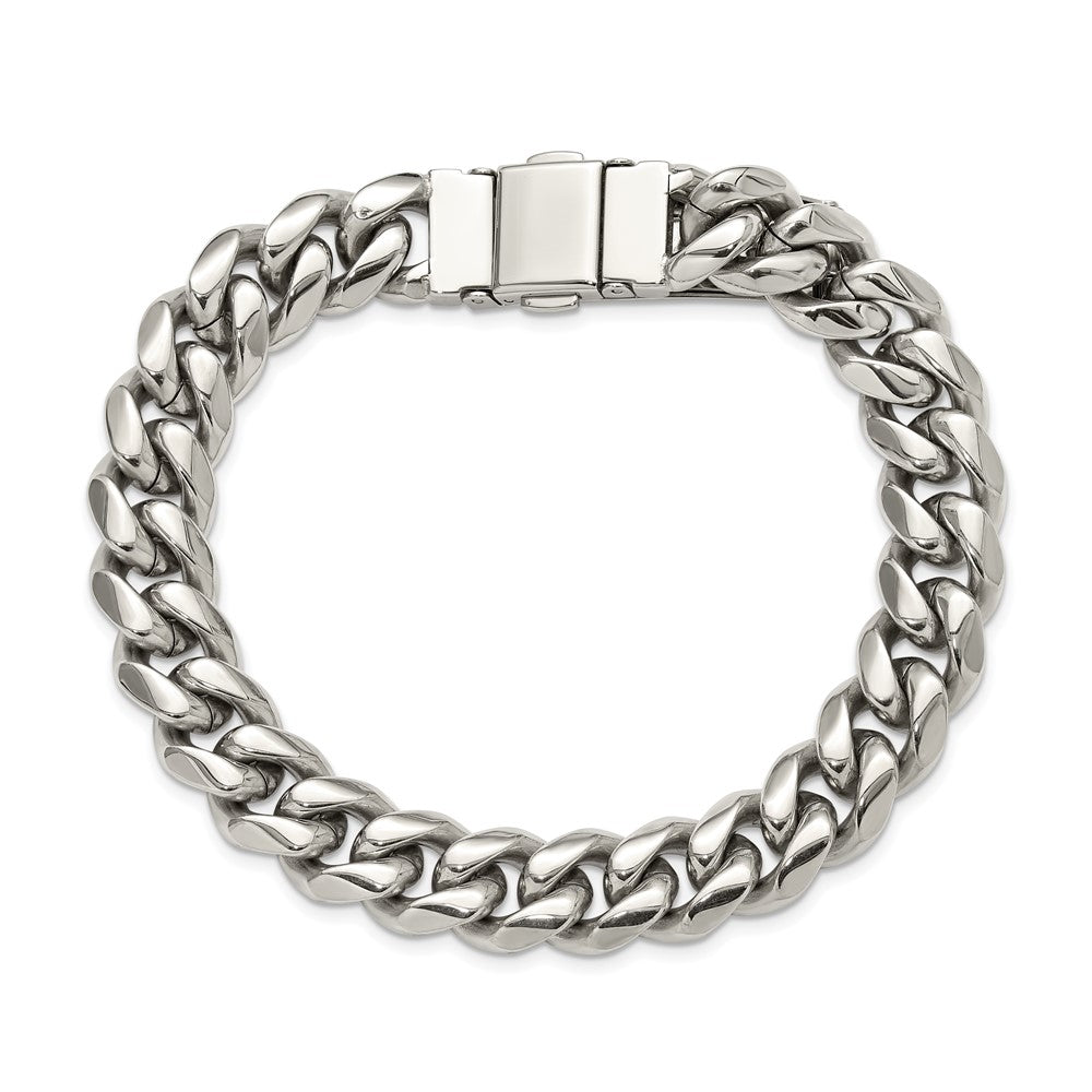 Chisel Stainless Steel Polished 12mm 8.25 inch Link Bracelet SRB3292-8.25