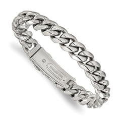 Chisel Stainless Steel Polished 12mm 8.25 inch Link Bracelet SRB3292-8.25