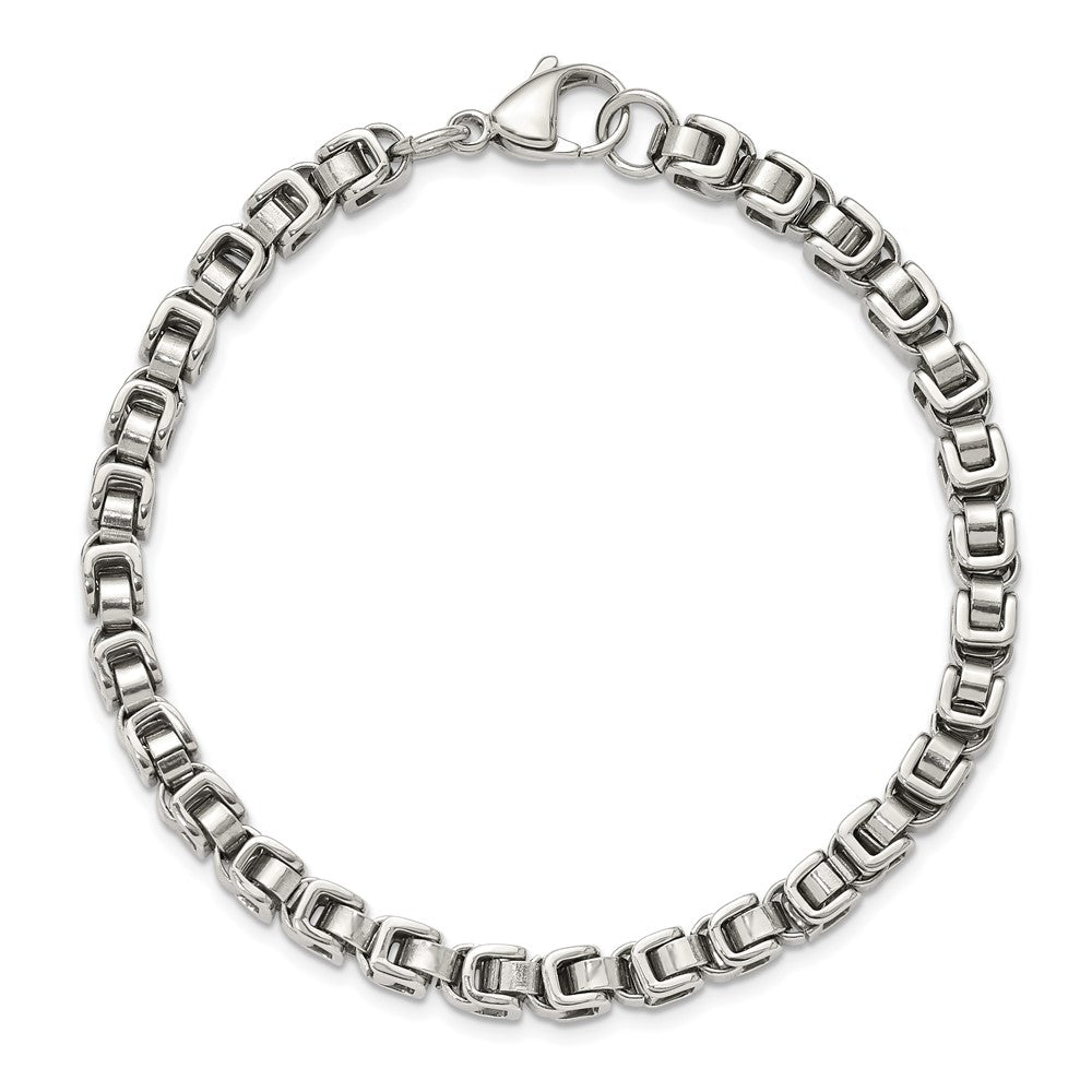 Chisel Stainless Steel Polished 8.5 inch Chain Link Bracelet SRB3302-8.5