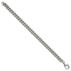 Chisel Stainless Steel Polished 8mm 8.5 inch Curb Link Bracelet SRB3306-8.5