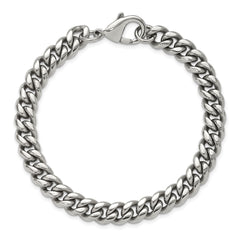 Chisel Stainless Steel Polished 8mm 8.5 inch Curb Link Bracelet SRB3306-8.5