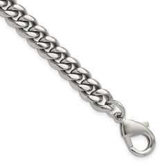 Chisel Stainless Steel Polished 8mm 8.5 inch Curb Link Bracelet SRB3306-8.5