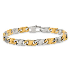 Chisel Stainless Steel Polished Yellow IP-plated 6mm 8.5 inch Infinity Link Bracelet SRB3308-8.5