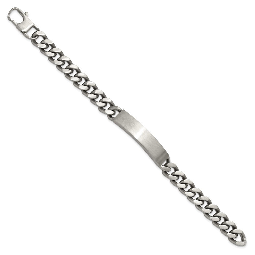 Chisel Stainless Steel Brushed and Polished Curb Link 8.5 inch ID Bracelet SRB3325-8.5