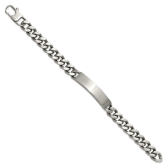 Chisel Stainless Steel Brushed and Polished Curb Link 8.5 inch ID Bracelet SRB3325-8.5