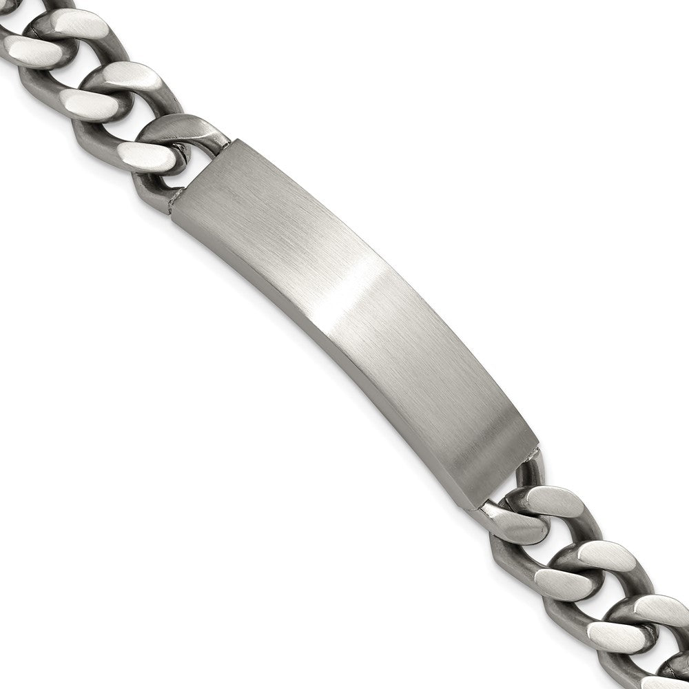 Chisel Stainless Steel Brushed and Polished Curb Link 8.5 inch ID Bracelet SRB3325-8.5