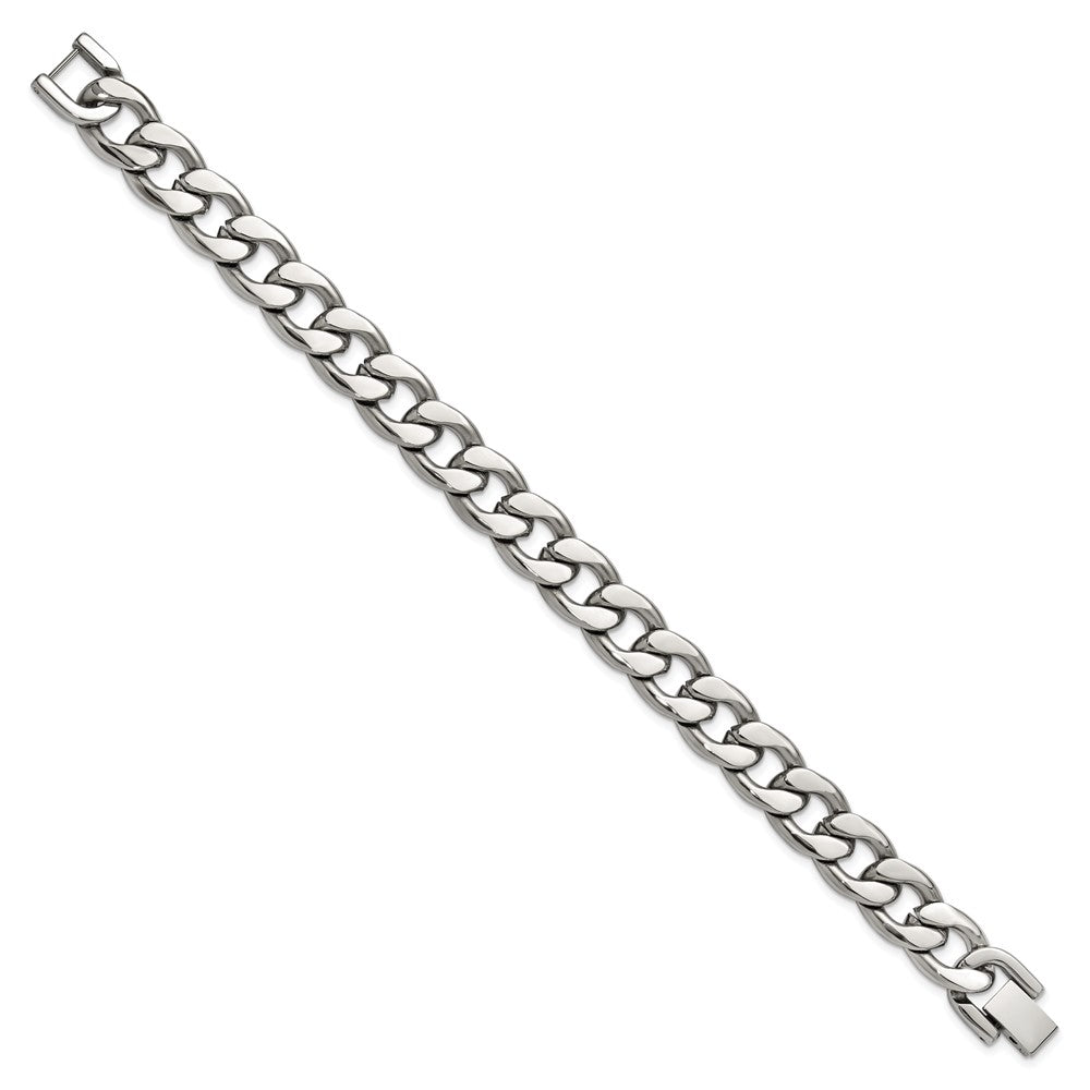Chisel Stainless Steel Polished 8 inch Curb Link Bracelet SRB3328-8