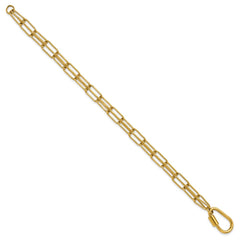 Chisel Stainless Steel Polished Yellow IP-plated Two-Strand 8 inch Paperclip Link Bracelet SRB3359-8