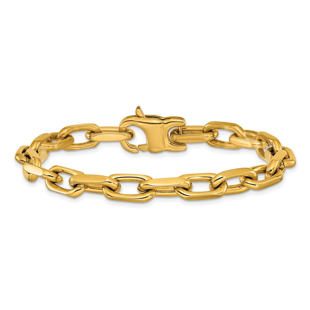 Chisel Stainless Steel Polished Yellow IP-plated 7mm 7.75 inch Open Link Bracelet SRB3360-7.75