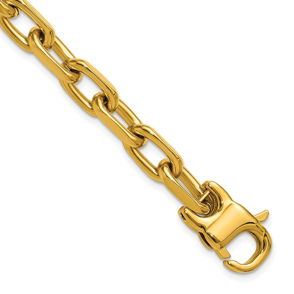 Chisel Stainless Steel Polished Yellow IP-plated 7mm 7.75 inch Open Link Bracelet SRB3360-7.75