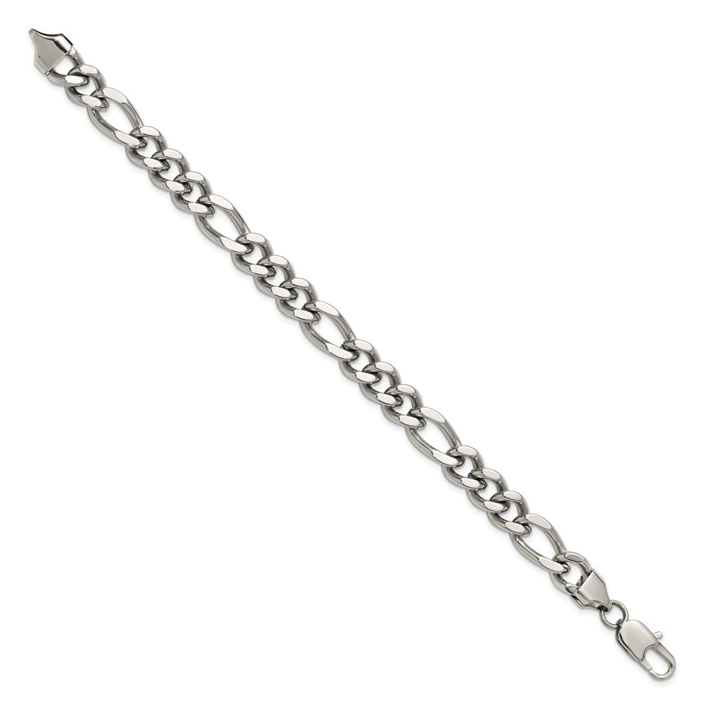 Chisel Stainless Steel Polished 9mm Figaro Chain 8.25 inch Bracelet SRB3379-8.25