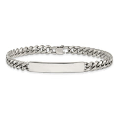 Chisel Stainless Steel Polished Curb Link 8 inch ID Bracelet SRB3382-8