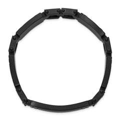 Chisel Stainless Steel Brushed Black IP-plated 8.25 inch ID Bracelet SRB3383-8.25