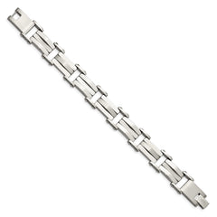 Chisel Stainless Steel Brushed and Polished 8.5 inch Link Bracelet SRB494-8.5