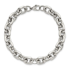 Chisel Stainless Steel Polished 9 inch Cable Link Bracelet SRB543-9