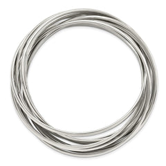 Chisel Stainless Steel Polished 9 Piece Set of Intertwined Bangles SRB610