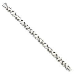 Chisel Stainless Steel Brushed and Polished 8 inch Stampato Bracelet SRB781-7.5
