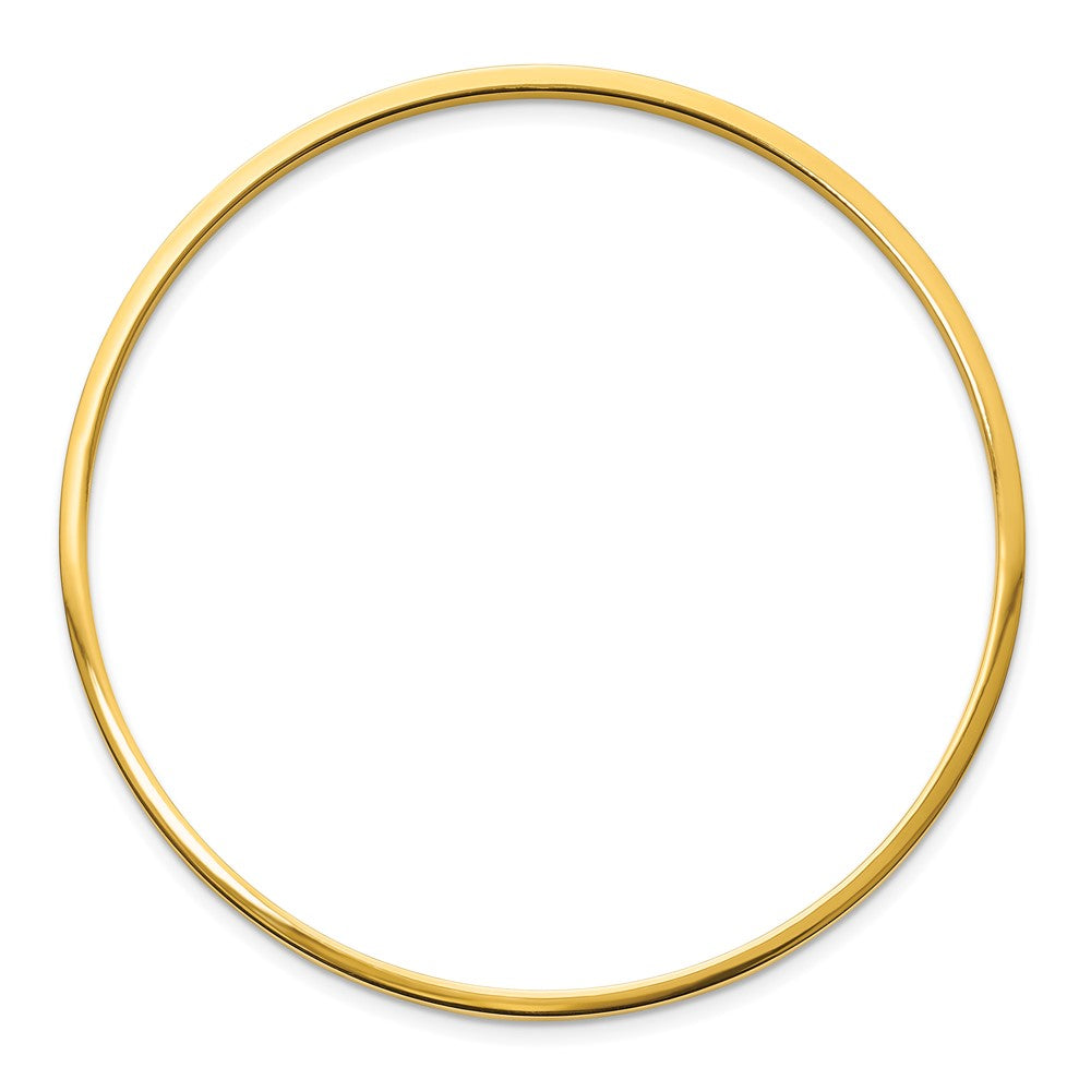 Chisel Stainless Steel Polished Yellow IP-plated 2mm Bangle SRB847GP