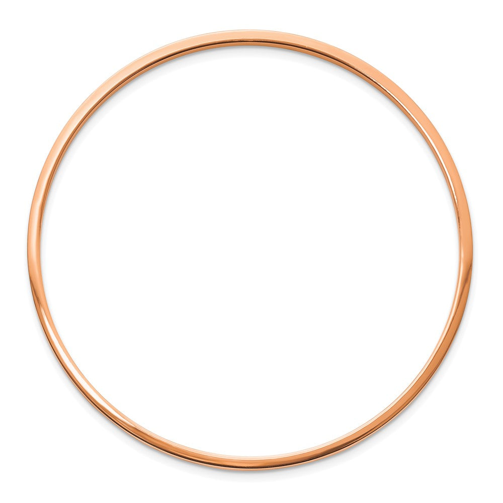 Chisel Stainless Steel Polished Rose IP-plated 2mm Bangle SRB847RP