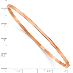 Chisel Stainless Steel Polished Rose IP-plated 2mm Bangle SRB847RP