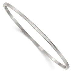 Chisel Stainless Steel Polished 2mm Bangle SRB847