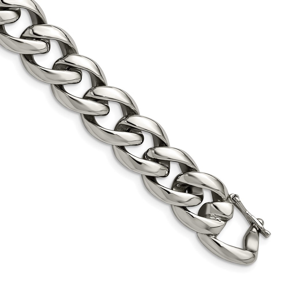 Chisel Stainless Steel Polished 8.25 inch Curb Link Bracelet SRB982-8.25