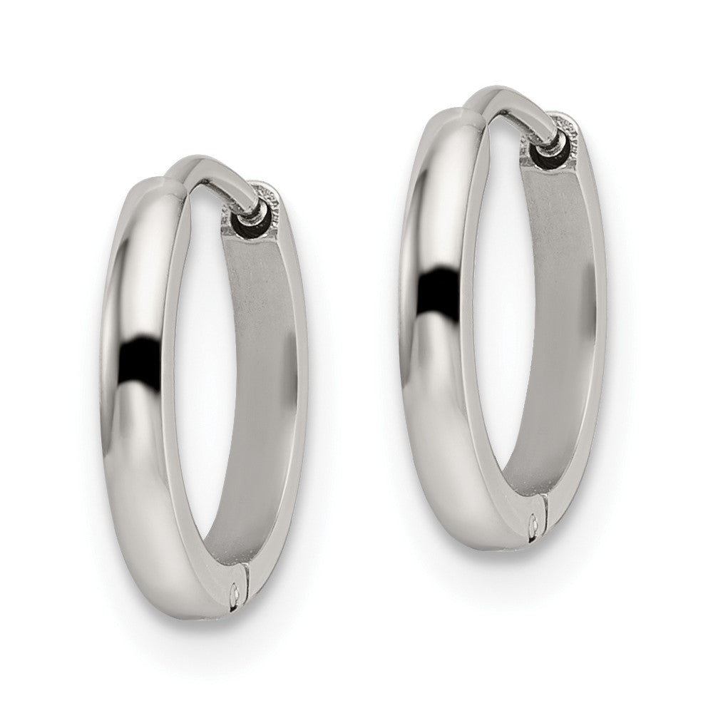 SRE1154 Chisel Stainless Steel Polished 1.4mm Endless Hinged Hoops