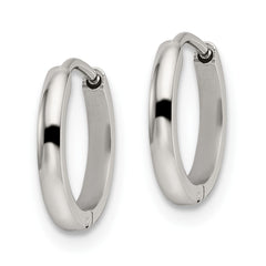 SRE1154 Chisel Stainless Steel Polished 1.4mm Endless Hinged Hoops