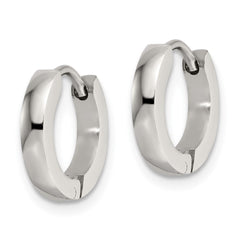 SRE1216 Chisel Stainless Steel Polished 2.2mm Hinged Hoop Earrings