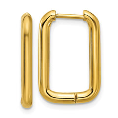 SRE1809 Stainless Steel Polished Yellow IP 2.5mm Square Hinged Hoop Earrings