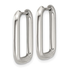 SRE1810 Stainless Steel Polsihed 2.5mm Square Hinged Hoop Earrings