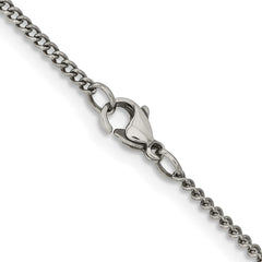 Chisel Stainless Steel Antiqued 2mm 22 inch Round Curb ChainSRN1006