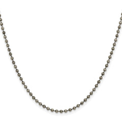 Chisel Stainless Steel Antiqued 2.4mm 20 inch Beaded Ball ChainSRN1009