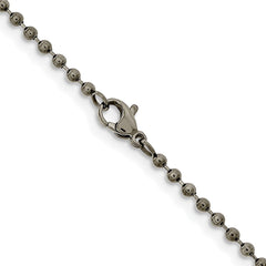 Chisel Stainless Steel Antiqued 2.4mm 22 inch Beaded Ball ChainSRN1009