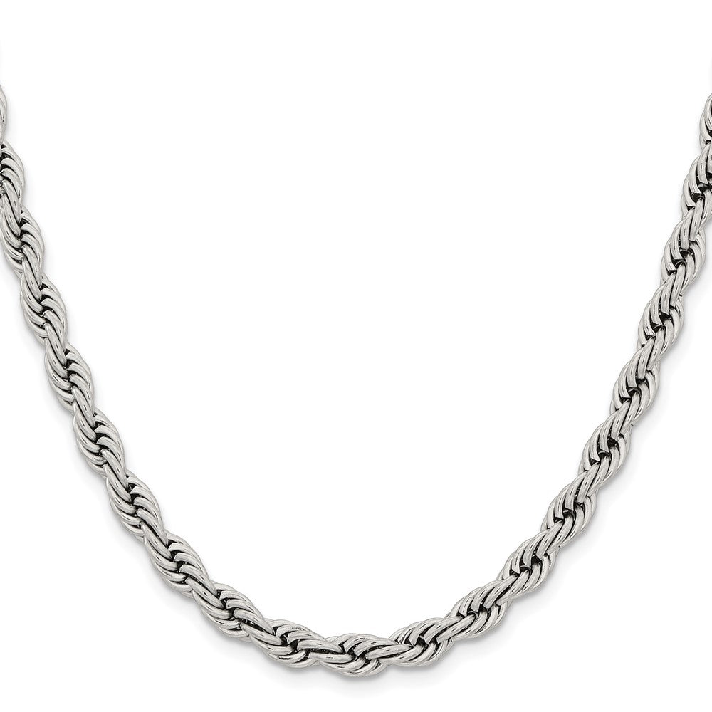Chisel Stainless Steel Polished 6mm22 inch Rope ChainSRN1243