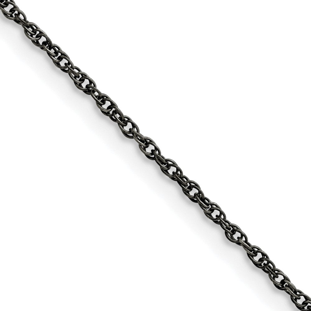 Chisel Stainless Steel Oxidized 2mm 18 inch Fancy Link ChainSRN1283
