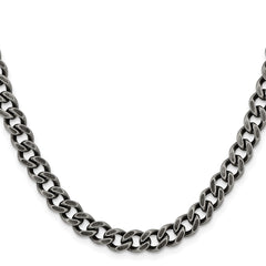 Chisel Stainless Steel Oxidized 7.5mm 22 inch Curb ChainSRN1611
