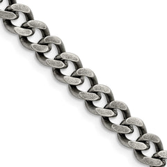 Chisel Stainless Steel Oxidized7.5mm 20 inch Curb ChainSRN1611
