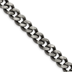 Chisel Stainless Steel Oxidized 9.25mm 20 inch Curb ChainSRN1612