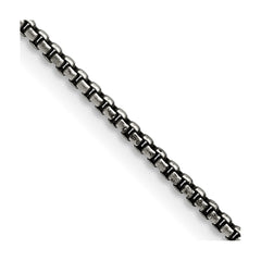 Chisel Stainless Steel Antiqued 2.25mm 18 inch Box ChainSRN1613