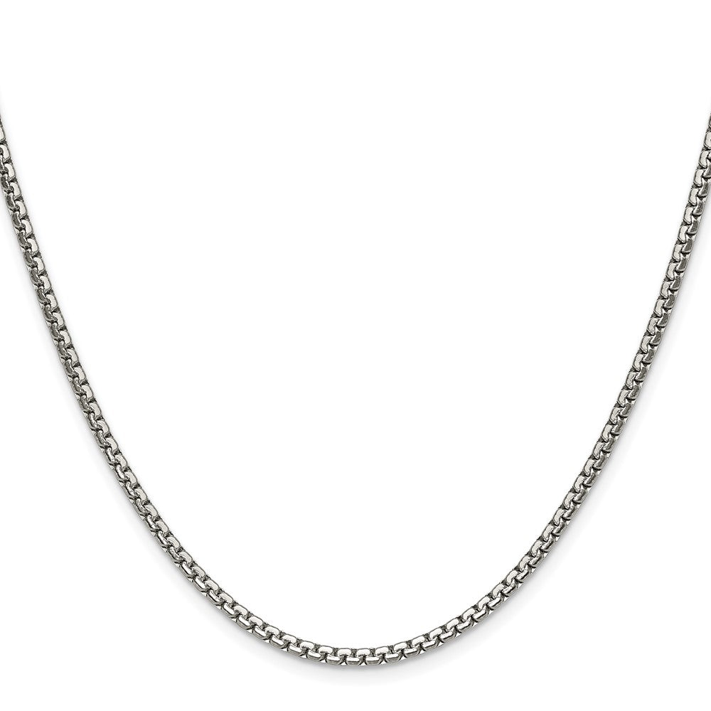 Chisel Stainless Steel Polished 2.5mm 18 inch Fancy Box ChainSRN1615