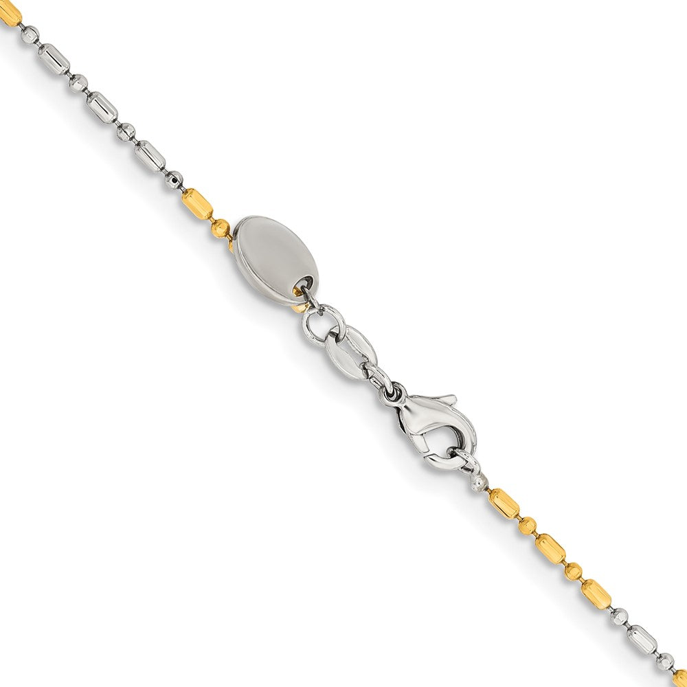 Chisel Two-tone Brass 1.2mm 20 inch Fancy ChainSRN205