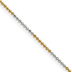 Chisel Two-tone Brass 1.5mm 16 inch Ball ChainSRN206